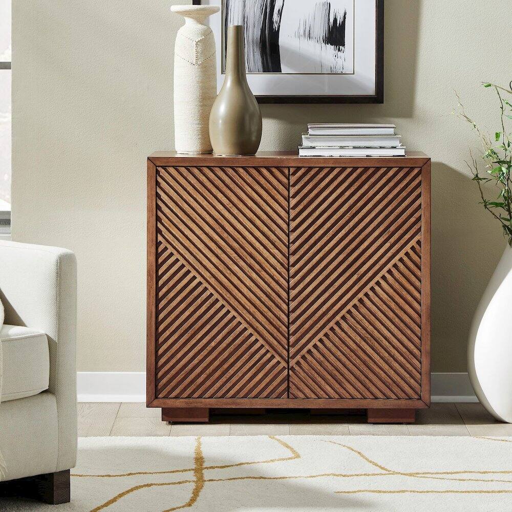 Alt View 5. Liberty Furniture Industries - Easton Storage 2 Door Accent Cabinet Modern Design - Urban Bronze Walnut Wood - Urban Bronze.