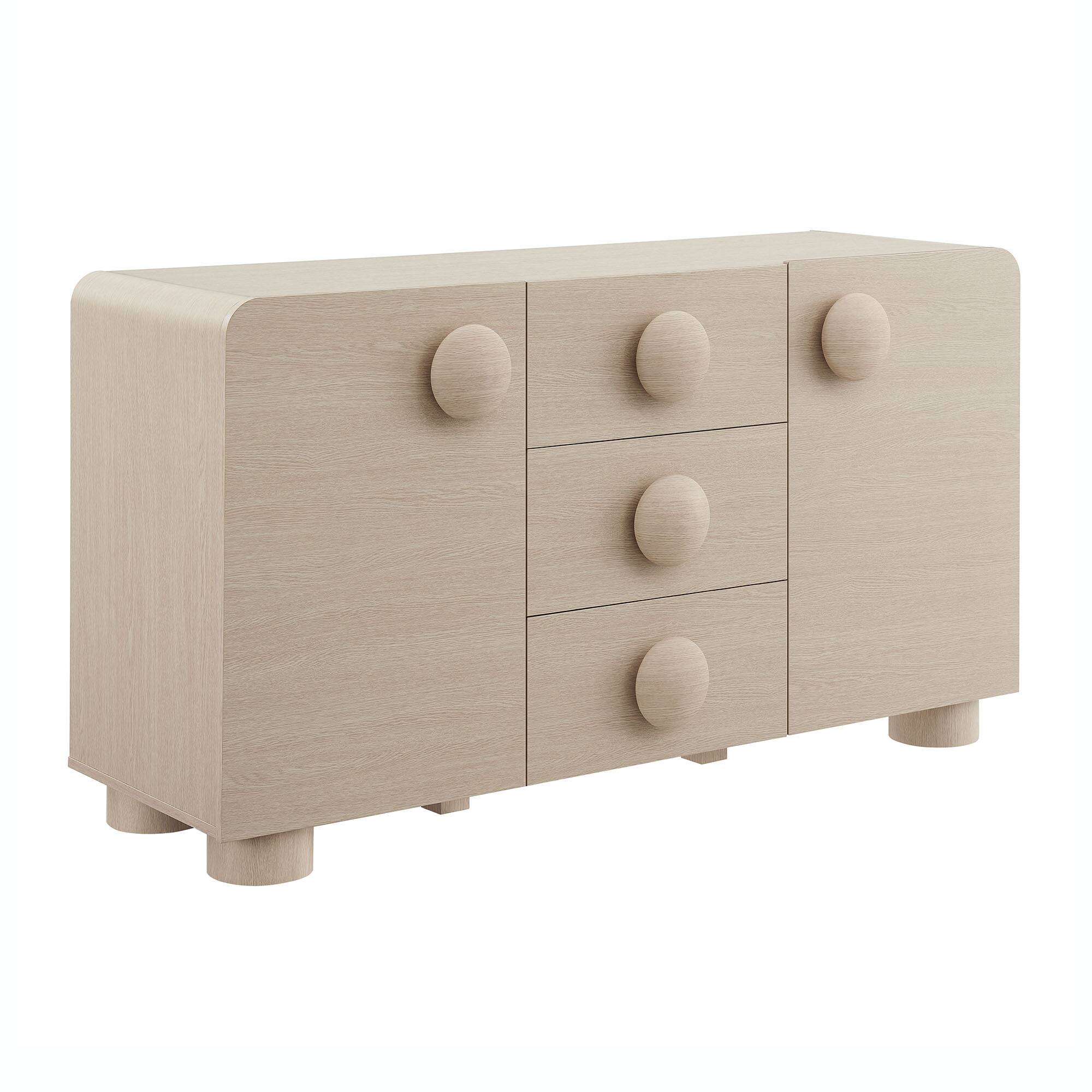 Angle. Modway - Sonnet 57" Sideboard Storage Cabinet by Modway - Ash.