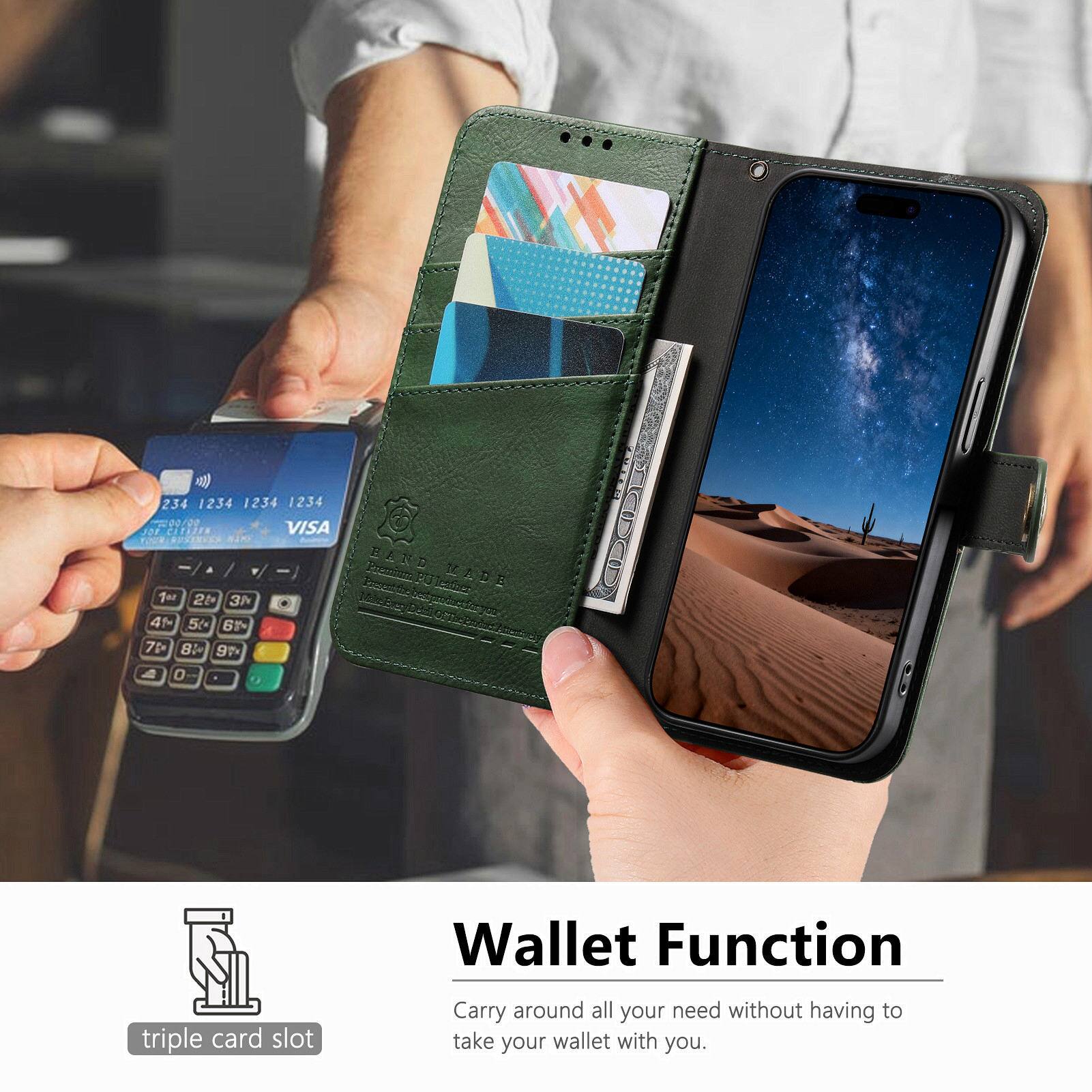 234 1234 1234 1234 00/00 CATiZEN VISA

Wallet Function
Carry around all your need without having to take your wallet with you.