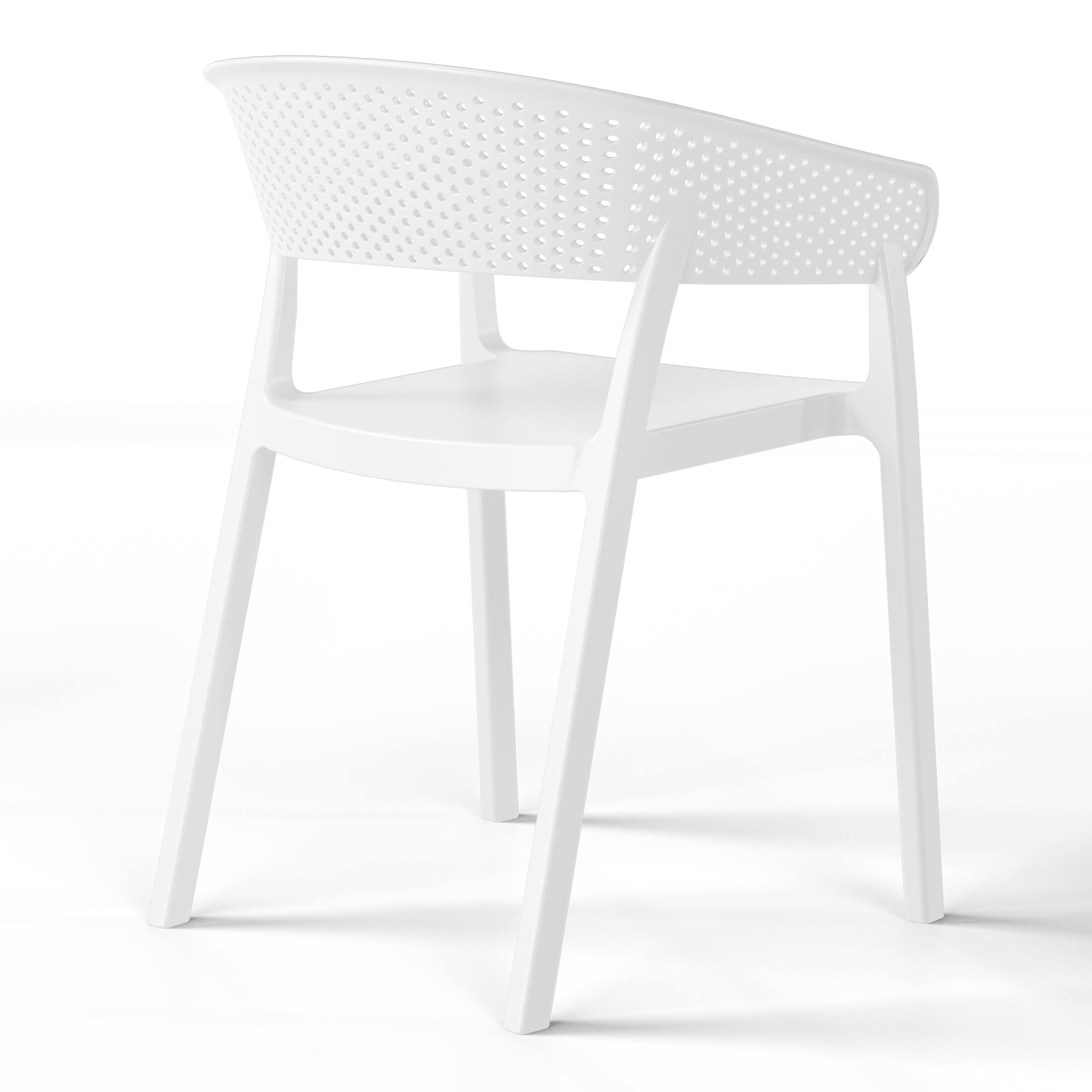 Alt View 2. WestinTrends - WestinTrends Playa 7-Piece Outdoor Metal Rectangle Patio Dining Table Set With Stackable Patio Dining Chairs - White.