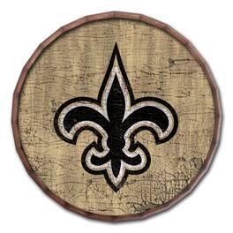 Fan Creations - New Orleans Saints 24" Cracked Color Barrel Top Sign - Multicolor