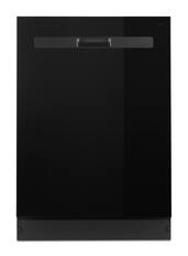 Front. Whirlpool - 24 inch Quiet Dishwasher with Boost Cycle and Pocket Handle - Black.