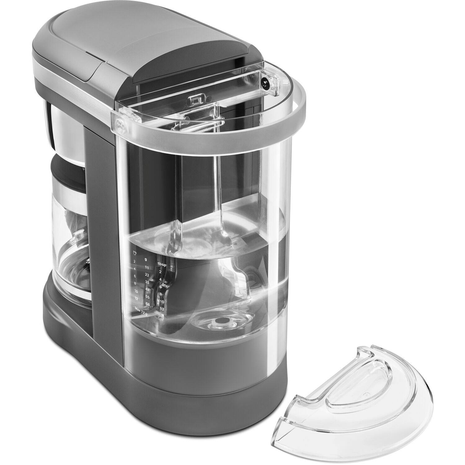 Alt View 2. KitchenAid - 12-Cup Drip Coffee Maker with Spiral Showerhead in Matte Charcoal Gray - Matte Charcoal Gray.