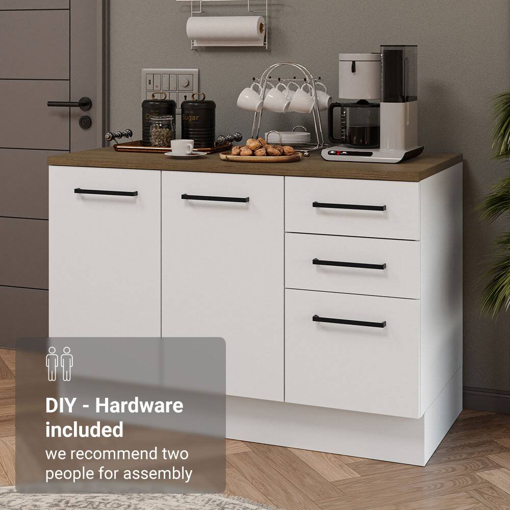 DIY - Hardware included  
we recommend two people for assembly