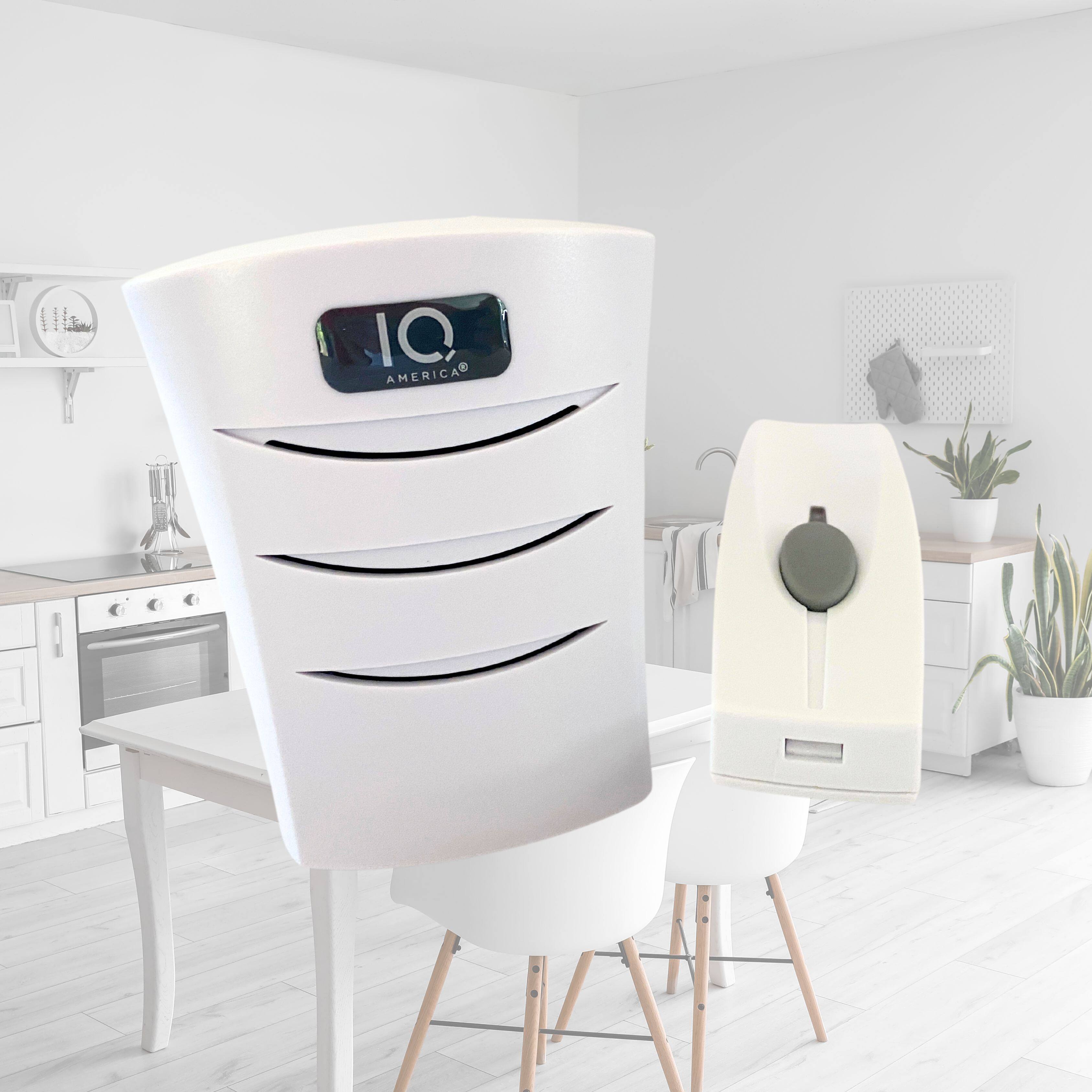 The text on the image is: "IQ AMERICA".