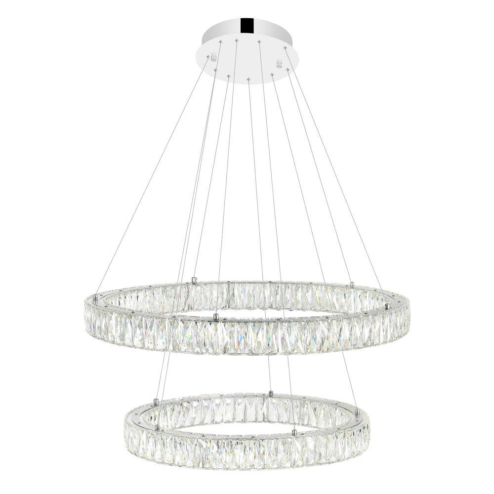 Alt View 1. CWI Lighting - Madeline LED Chandelier With Chrome Finish - Chrome.