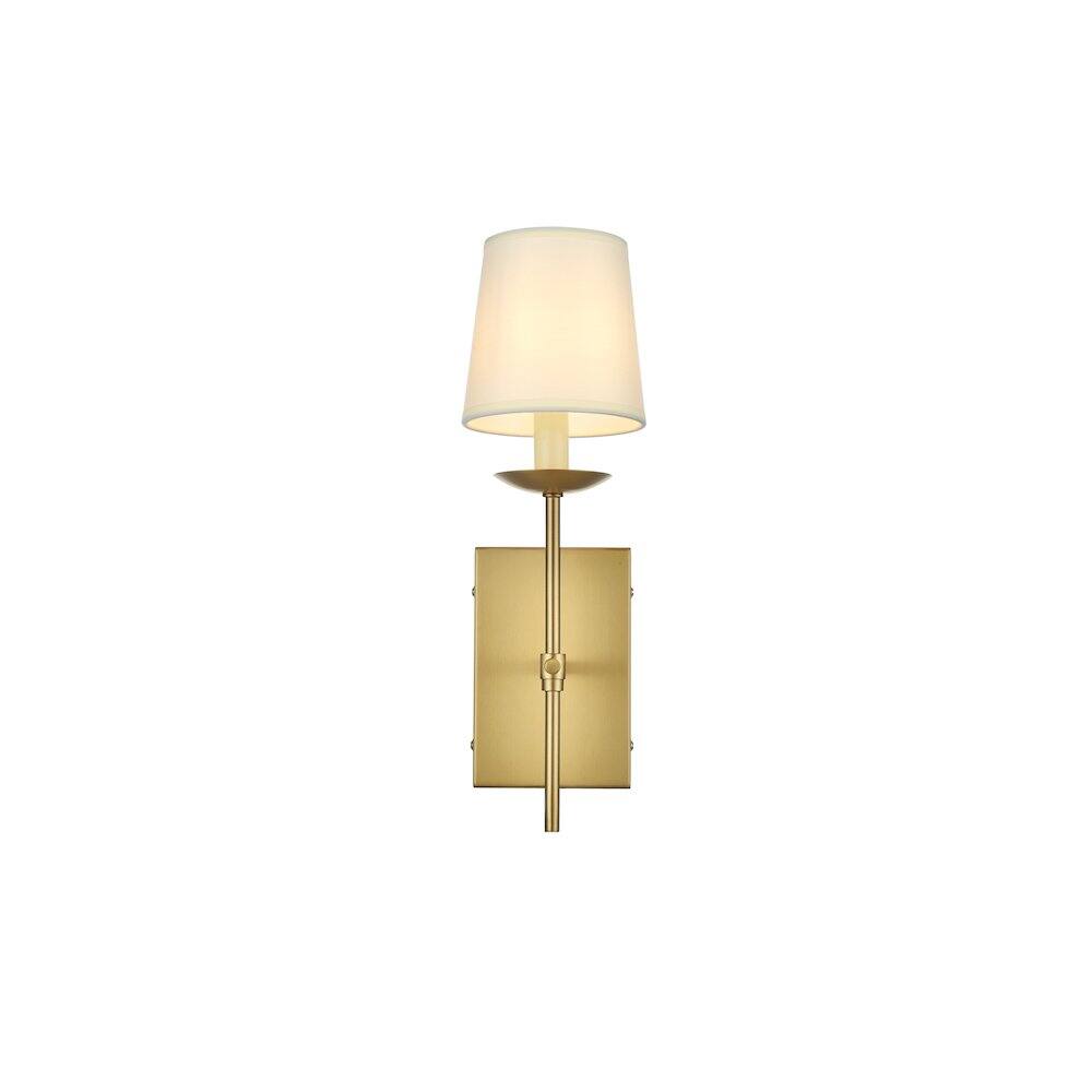 Left. Living District - Eclipse 4.5 inch Wall Sconce in Satin Gold - Satin Gold And White.