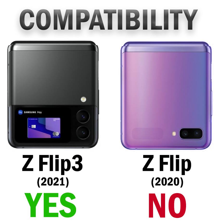 COMPATIBILITY

SAMSUNG Pay - Z Flip3 (2021) YES

Z Flip (2020) NO