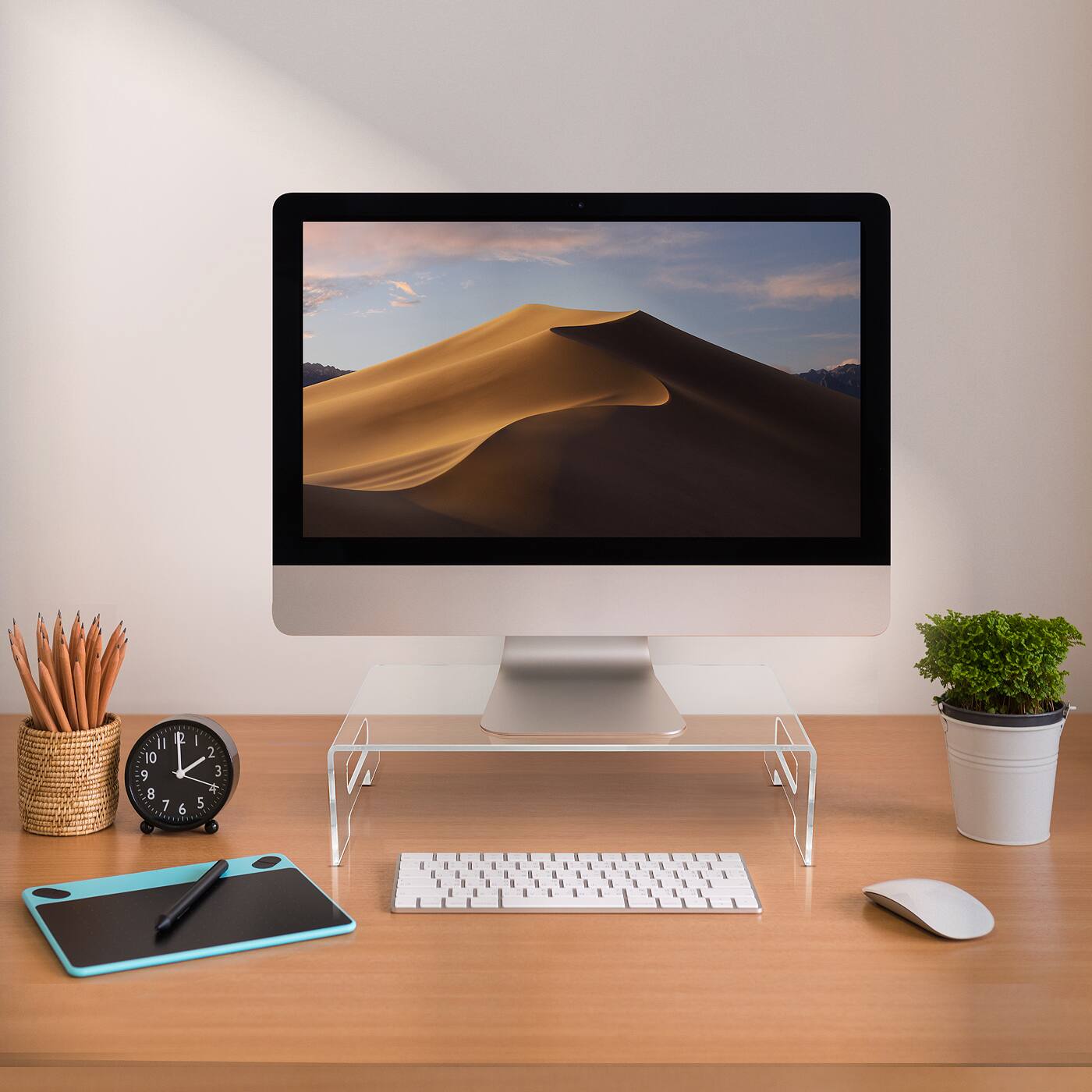 Angle. Sorbus - Sorbus Acrylic Stand Display Tray Shelf and Display Monitor Riser.