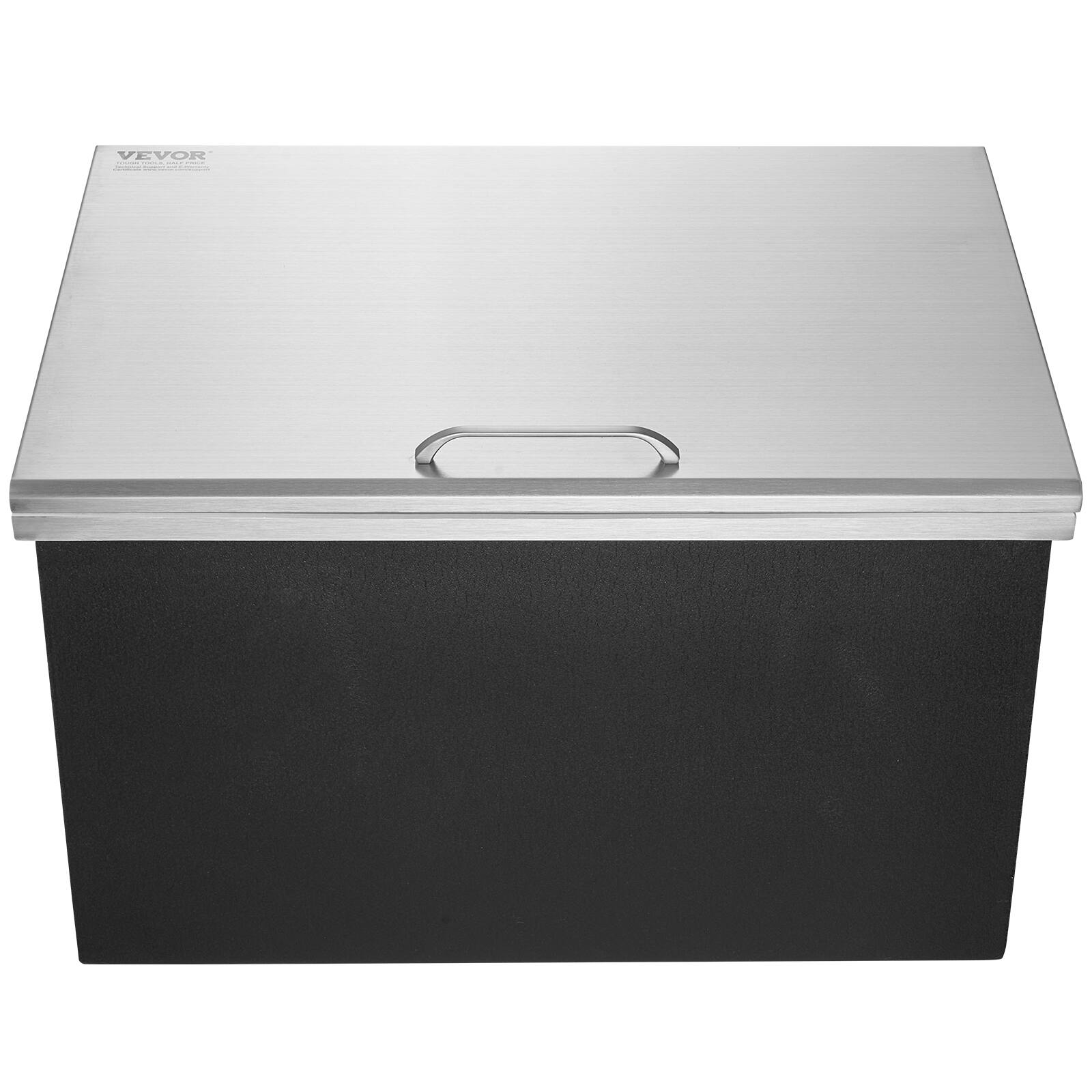 Alt View 5. VEVOR - Drop in Ice Chest, 28"L x 20"W x 17"H Stainless Steel Ice Cooler, Commercial Ice Bin with Hinged Cover, 40 qt Outdoor - Silver.