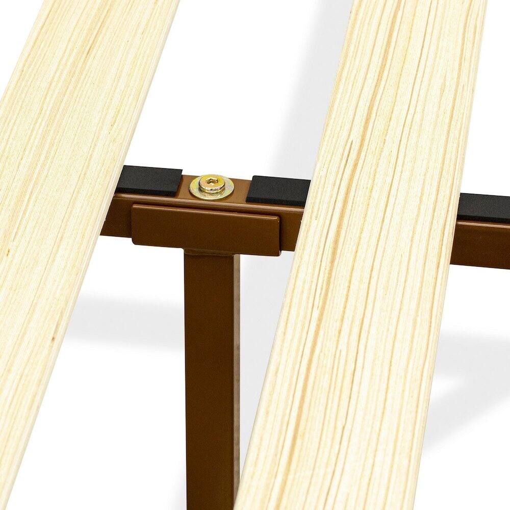 Alt View 6. East West Furniture - Queen Platform Bed Frame with 4 Legs and 2 Extra Center Legs - Walnut Finish - Walnut.