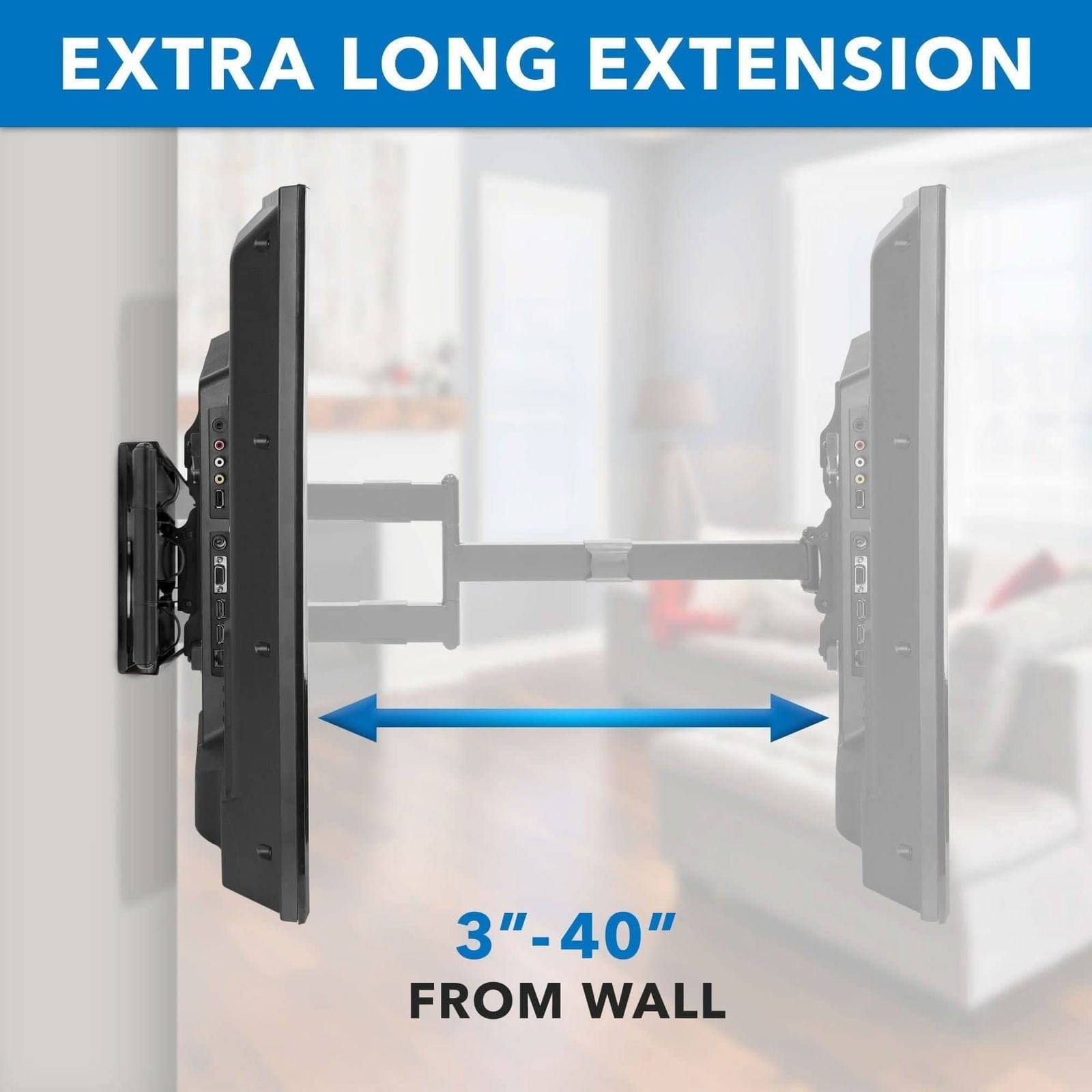 EXTRA LONG EXTENSION

3" - 40" FROM WALL