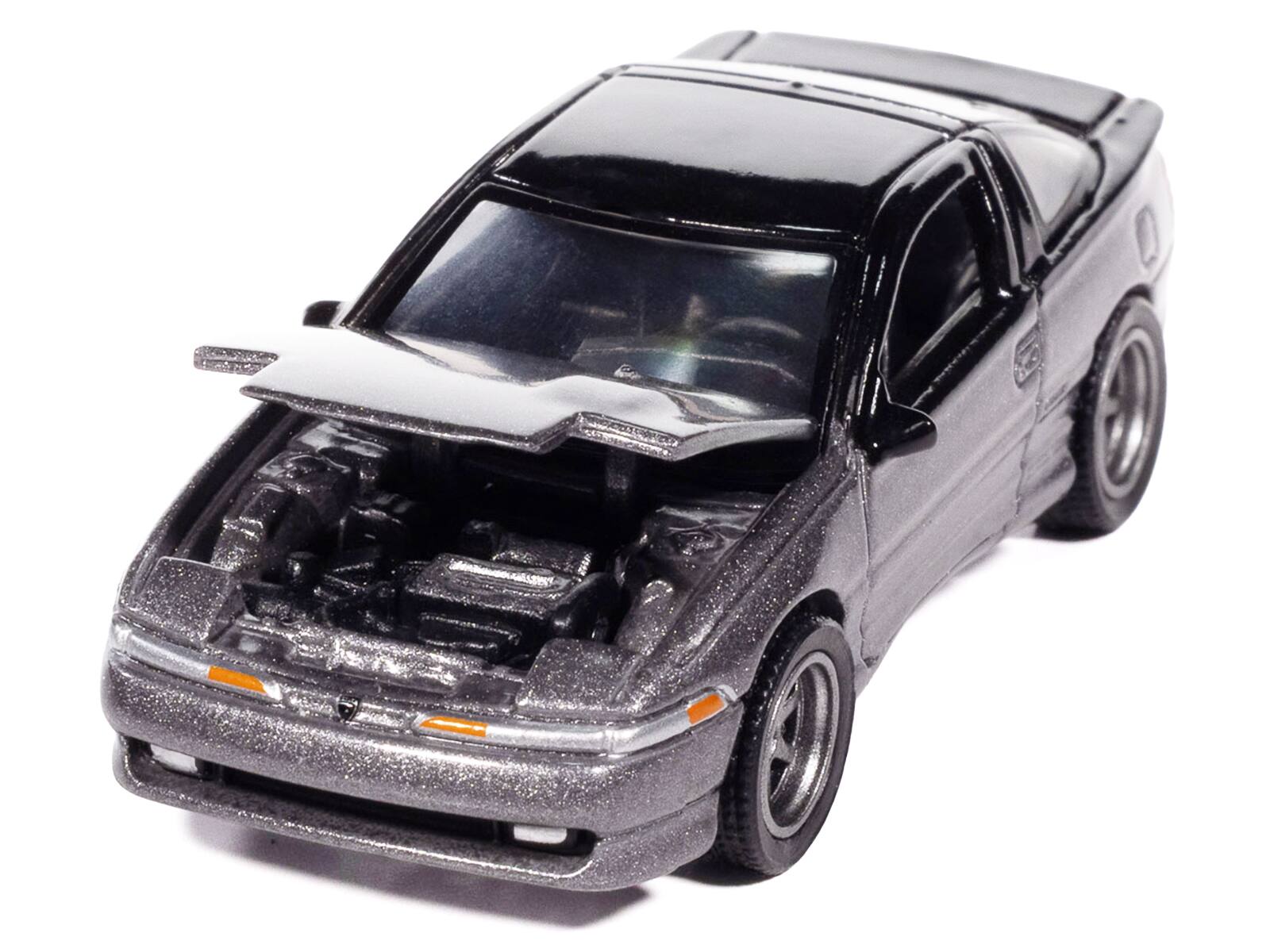 Angle. Autoworld - 1991 Eagle Talon TSi Medium Quartz Metallic with Black Top "Modern Muscle" Series 1/64 Diecast Model Car by Auto World - Multi.