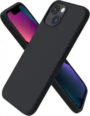 Front. Ornarto - ORNARTO Compatible with iPhone 13 Mini Case 5.4", Slim Liquid Silicone 3 Layers Full Covered Cover-Midnight - Midnight.