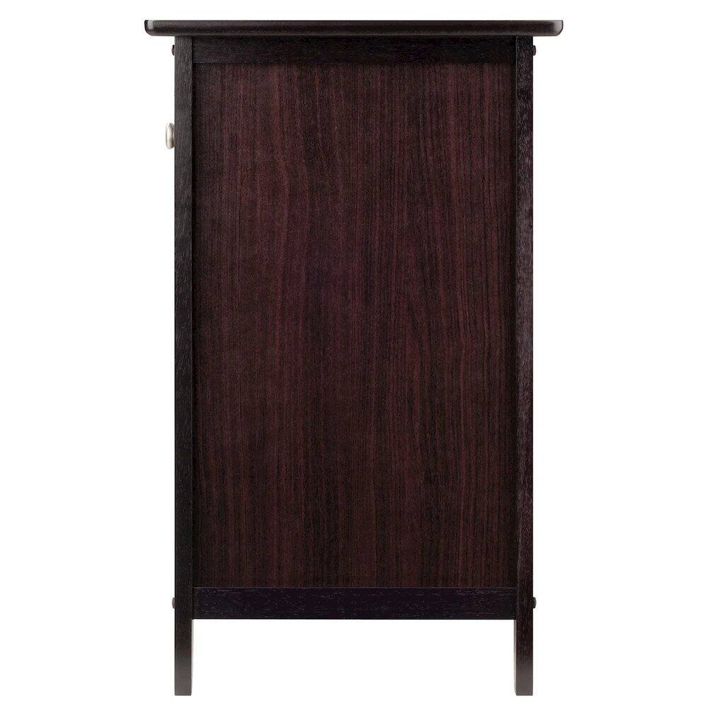 Left. FurniFact - Farmhouse End Table With Storage Espresso Finish, Wooden Side Table And Drawer - Espresso.