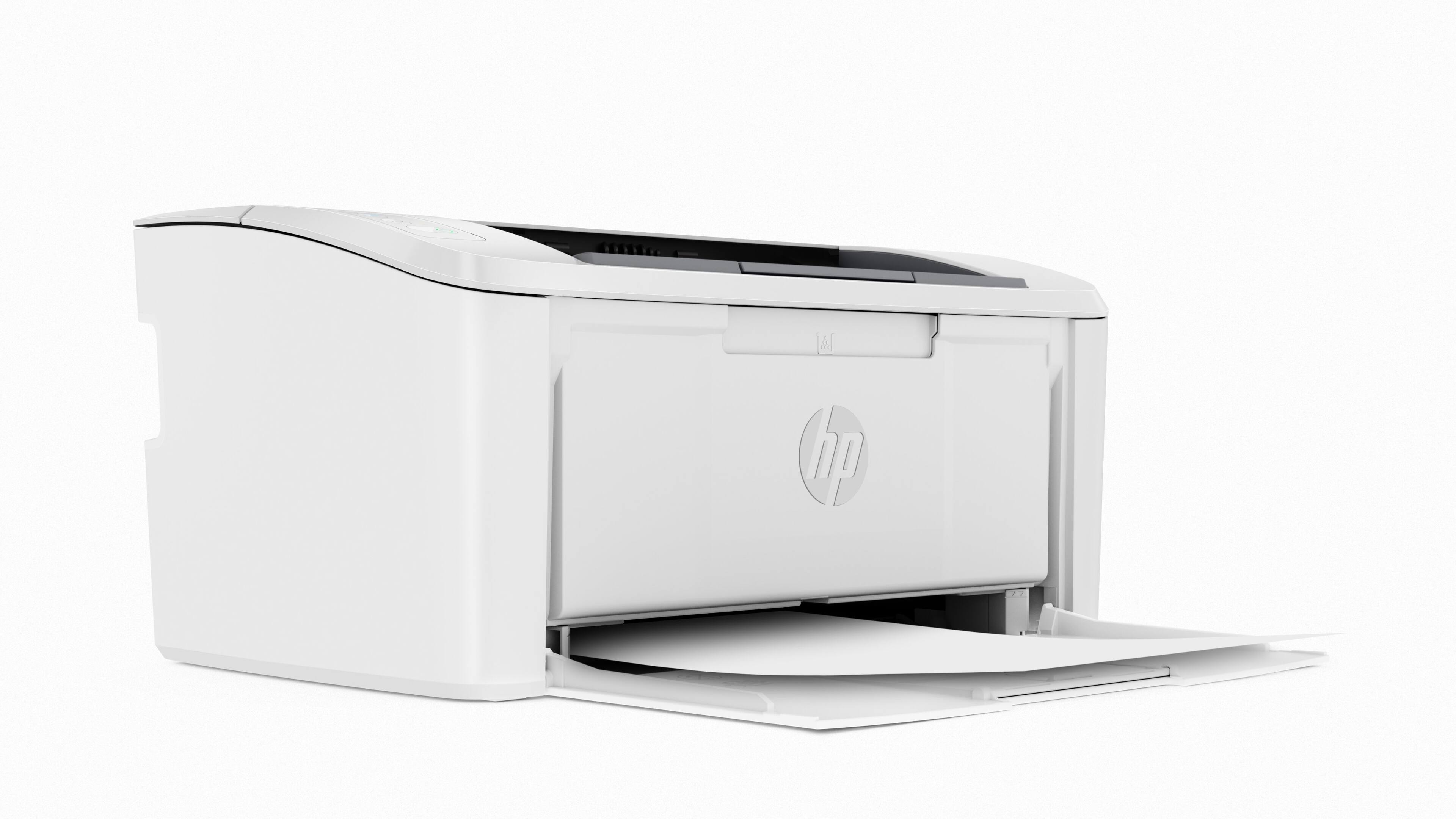 Left. HP - LaserJet M110we Wireless Black and White Laser Printer with 6 months of Instant Ink included with HP+ - White.