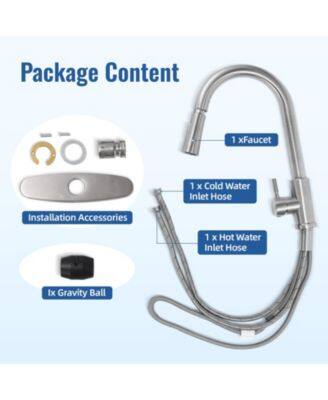 Package Content

1 x Faucet  
1 x Cold Water Inlet Hose  
1 x Hot Water Inlet Hose  
1 x Gravity Ball