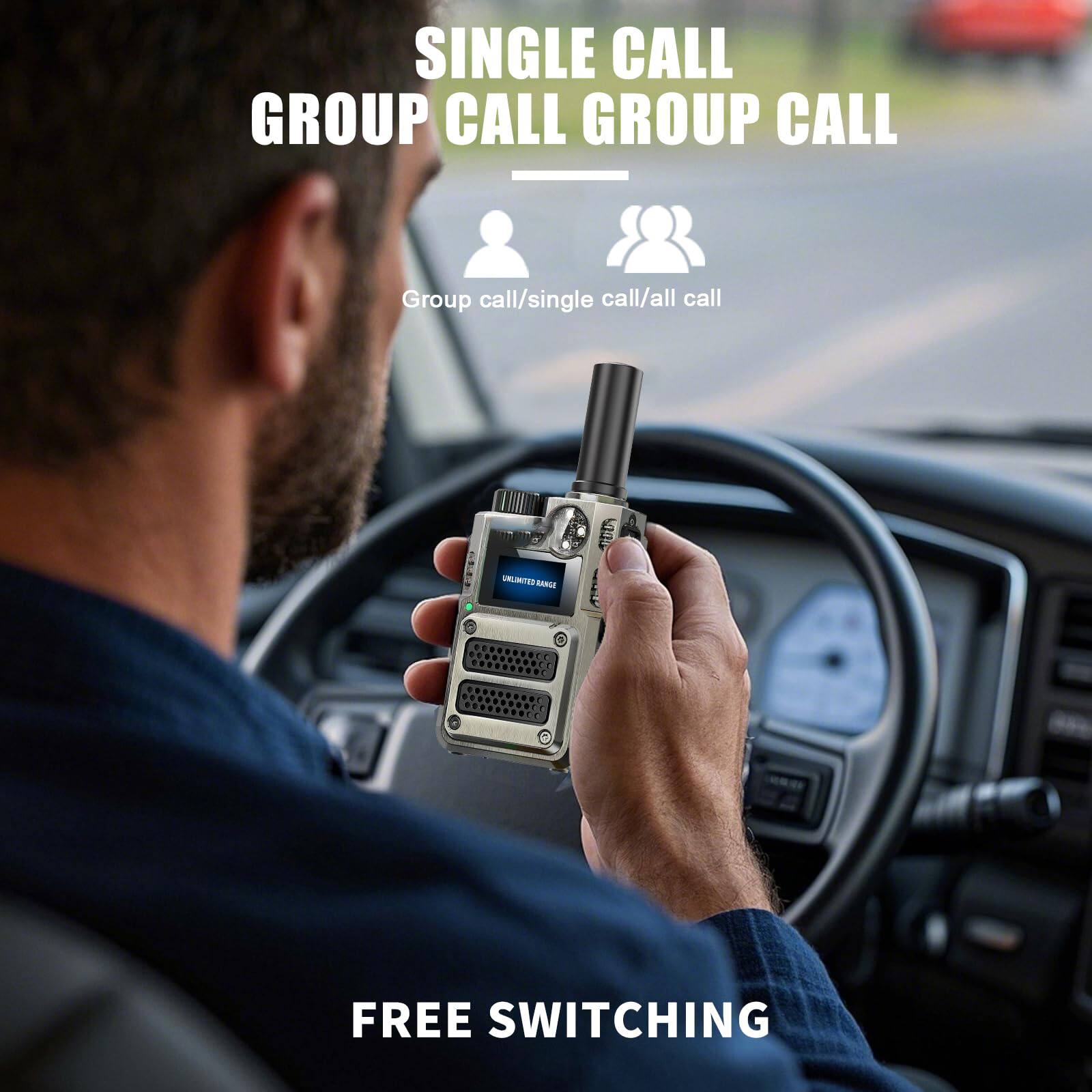 SINGLE CALL  
GROUP CALL  
GROUP CALL  

Group call/single call/all call  

FREE SWITCHING