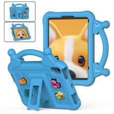 Front. UUCOVER - Kids Case for iPad mini A17 Pro 2024/mini 6th Gen 2021 8.3" Shockproof EVA Handle Stand DIY Decorative Accessories Cover - Skyblue.