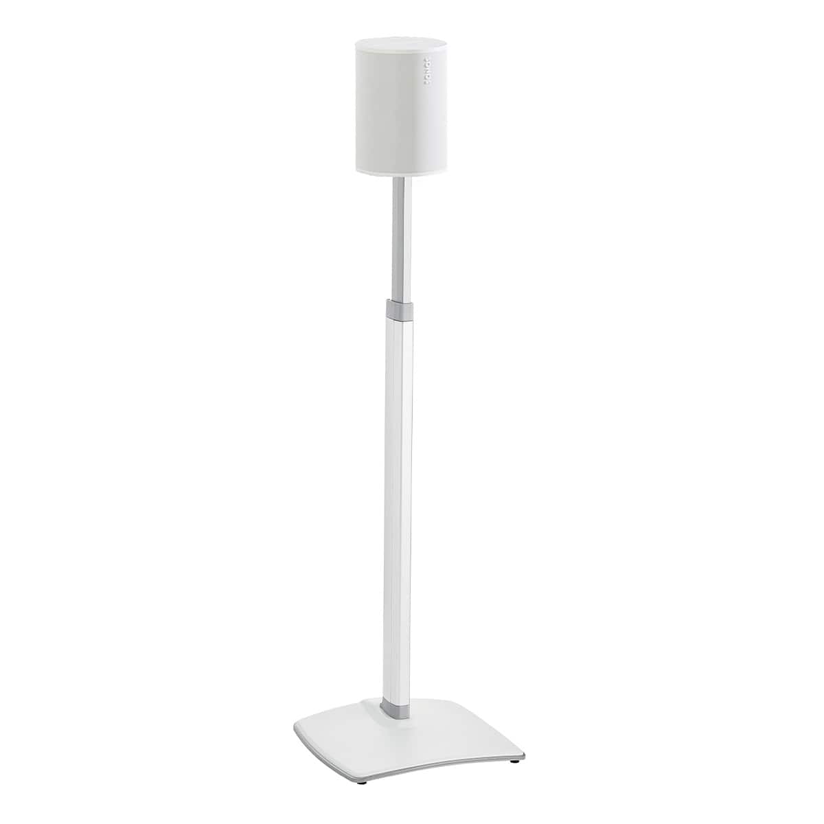 Front. Sanus - Sanus Height-Adjustable Speaker Stand for Sonos Era 100 - Each (White) - White.