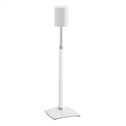 Front. Sanus - Sanus Height-Adjustable Speaker Stand for Sonos Era 100 - Each (White) - White.