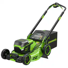 Refurbished Excellent - Restored Greenworks 60V 22" Brushless Battery Self-Propelled Lawn Mower, Tool Only - Green