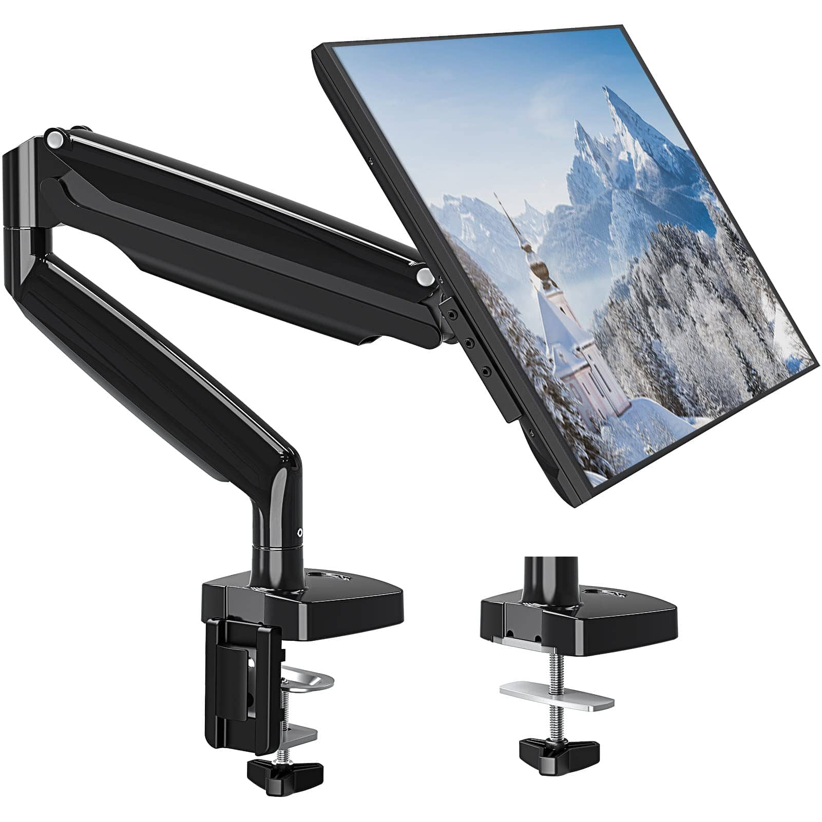 Comfort Essence - Monitor Stand Fits 30 Ultrawide Screen Heavy Duty Gas Spring Arm Desk Computer Vesa With Height tilt swive - Default