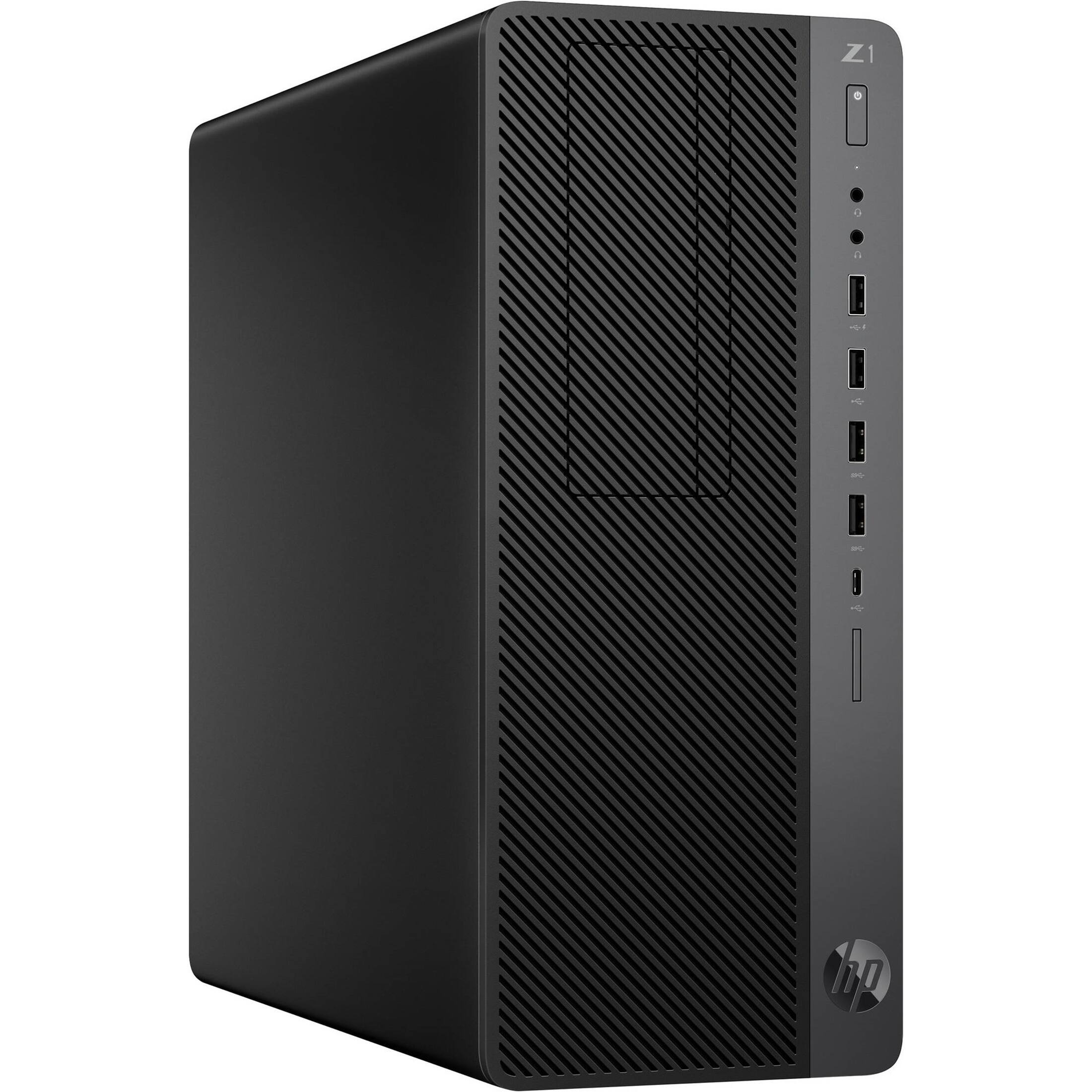 Left. HP - Refurbished Z1 Desktop - Intel Core i5 - 16GB Memory - 512GB SSD - Black.