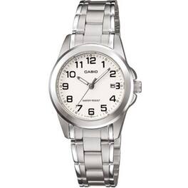 Casio - Women’s Stainless Steel Analog Watch with White Dial - LTP-1215A-7B2 - Silver