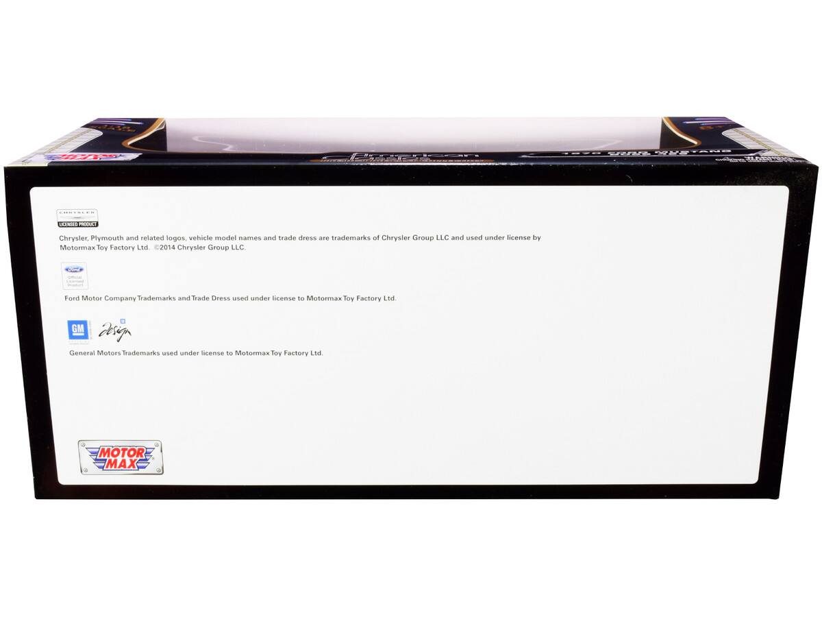 MESTANE COUEN

LICENSED PRODUCT

Chrysler, Plymouth and related logos, vehicle model names and trade dress are trademarks of Chrysler Group LLC and used under license by Motormax Toy Factory Ltd. ©2014 Chrysler Group LLC.

Ford Motor Company Trademarks and Trade Dress used under license to Motormax Toy Factory Ltd.

General Motors Trademarks used under license to Motormax Toy Factory Ltd.

MOTOR MAX