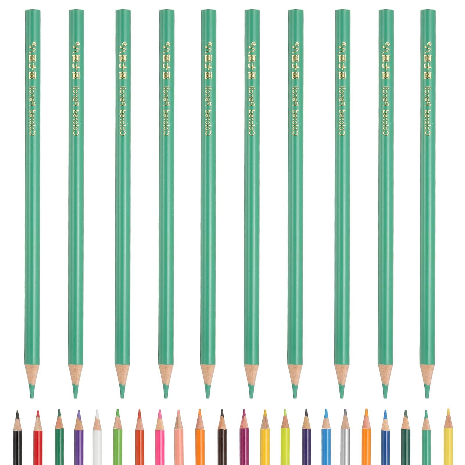 Unique Bargains - Colored Pencils, Oil-Based Drawing Pencils for Adult Coloring Books, Artists, Beginners, 10pcs - Gem Green price history on PriceWatchPro