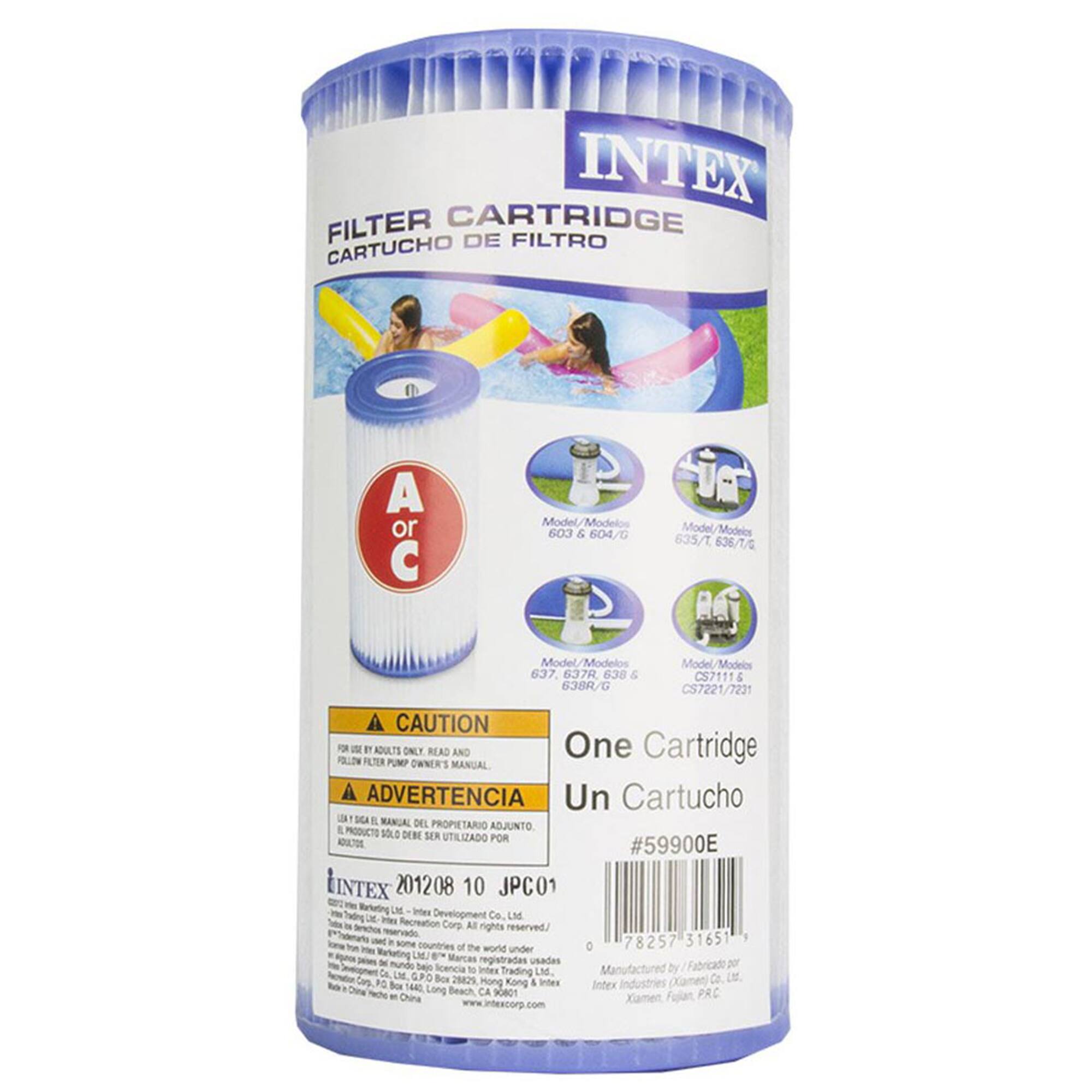 Alt View 15. Intex - Above Ground Swimming Pool w/Pump, Filter Cartridge(6 Pack)& Cover - White.