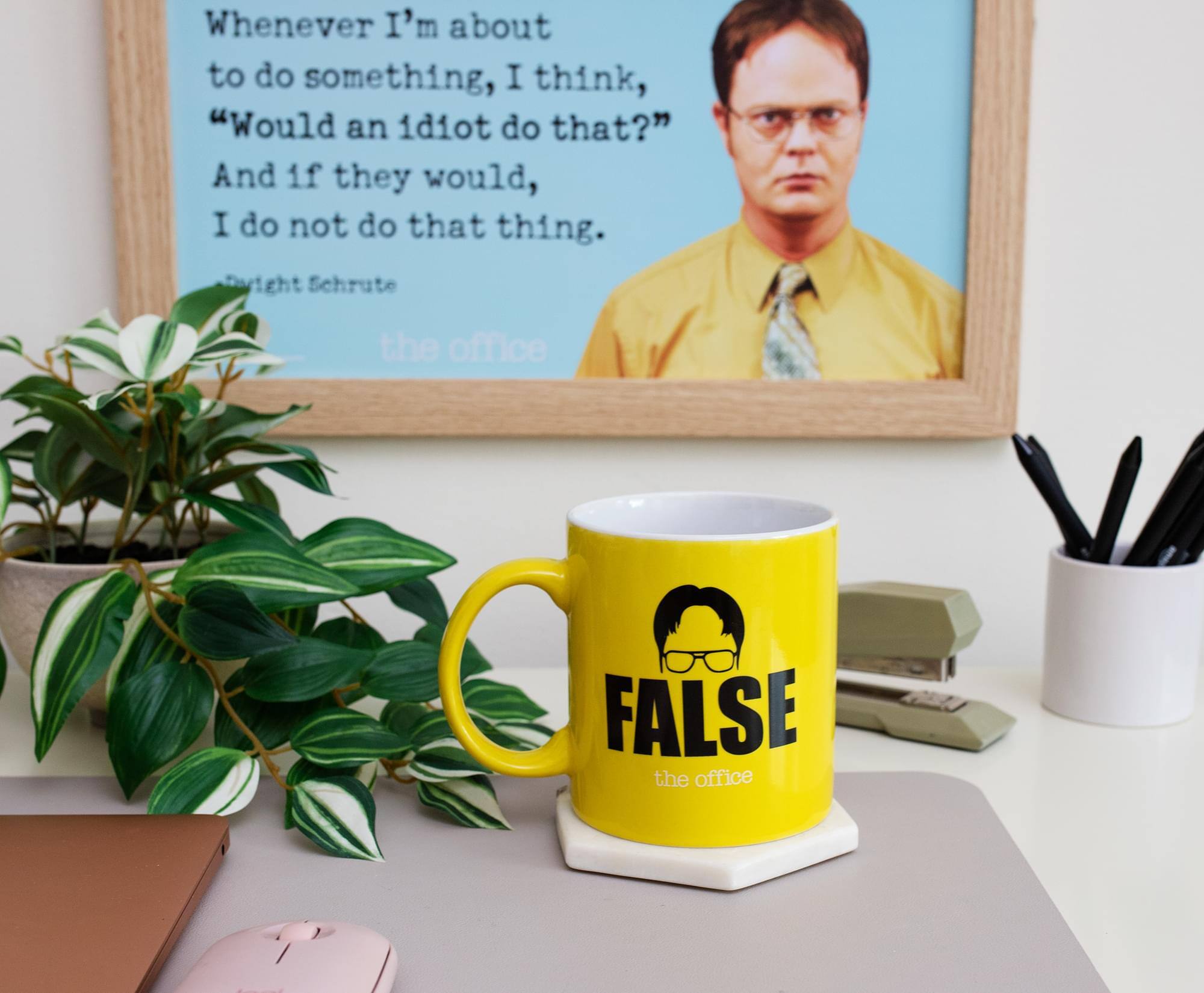 Whenever I'm about to do something, I think, "Would an idiot do that?" And if they would, I do not do that thing.

Dwight Schrute

the office

FALSE

the office