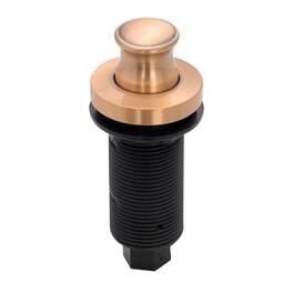 Akicon - Brass Garbage Disposal Air Switch Kit with Sink Top On/Off Push Button - Copper
