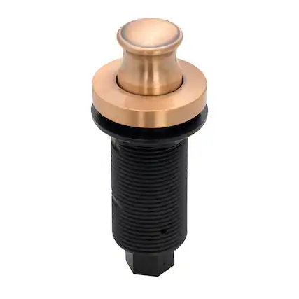 Front. Akicon - Akicon Brass Garbage Disposal Air Switch Kit with Sink Top On/Off Push Button in Copper - Copper.