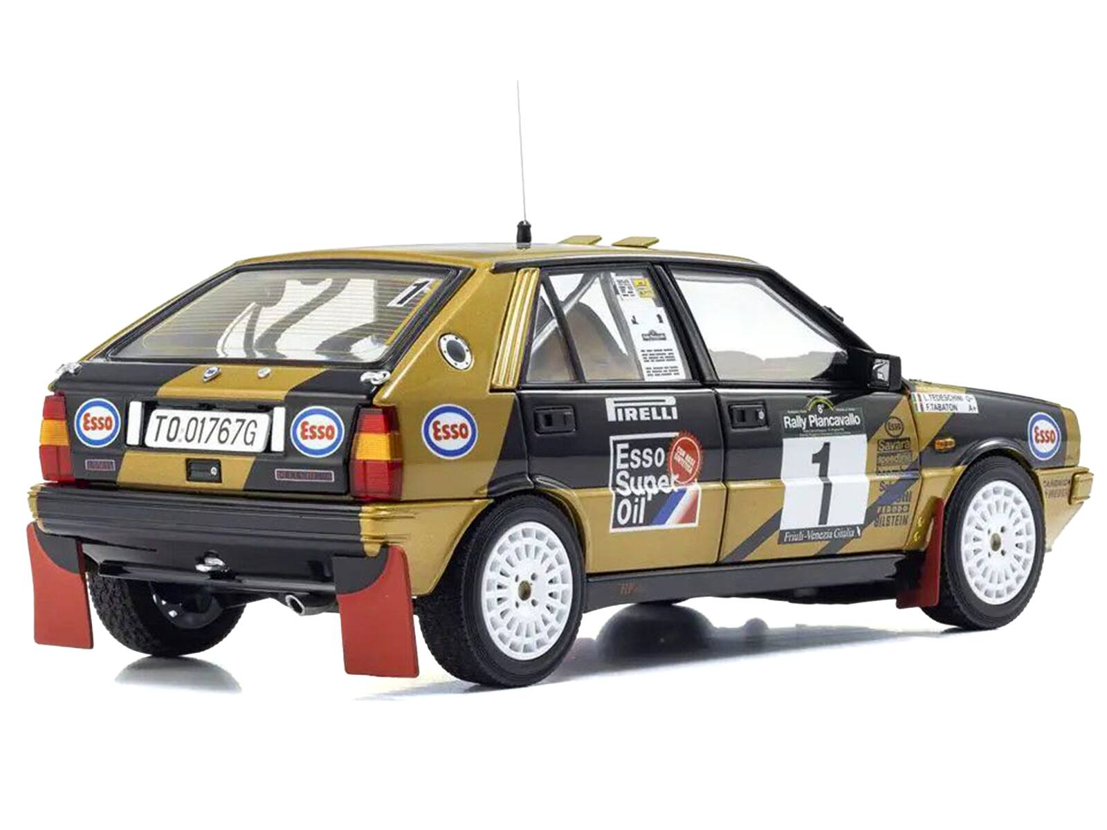 U ESSO TO:01767G TO Esso Esso PIRELLI Esso M Super Oil 12SC H STABATION R Rally Plancavallo 1 Savara 1 SISTEIN FED0O 5 Friuli-Venezia Capha I EssO