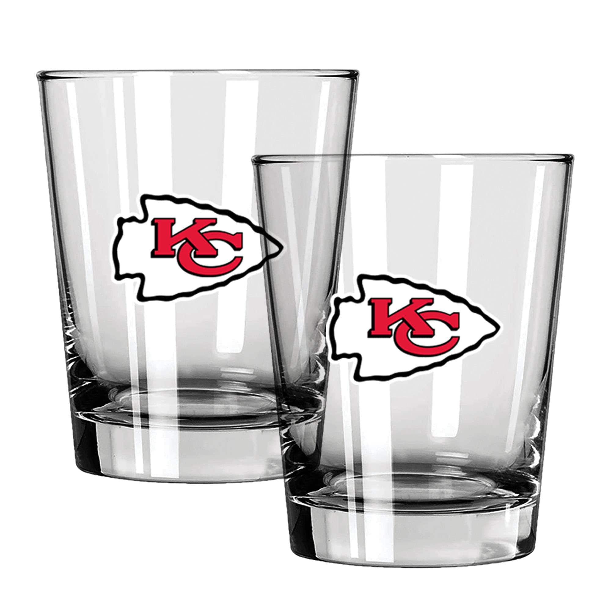 The Memory Company - Kansas City Chiefs 15oz. Two-Pack Rocks Glass Gift Set - Multicolor