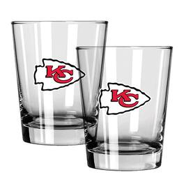The Memory Company - Kansas City Chiefs 15oz. Two-Pack Rocks Glass Gift Set - Multicolor