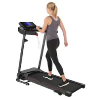 Hunkstar - Foldable Portable Treadmills with Incline for Home, Small Compact Mini Treadmill 300 LBS Capacity with 12 HIIT Modes - Black - Front_Zoom