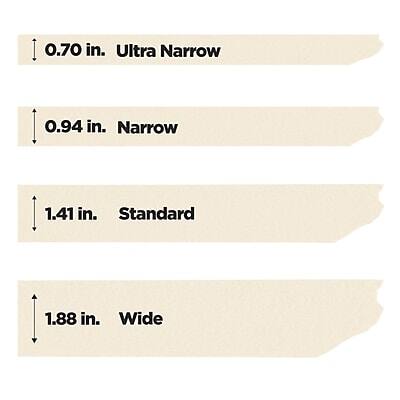 0.70 in. Ultra Narrow  
0.94 in. Narrow  
1.41 in. Standard  
1.88 in. Wide