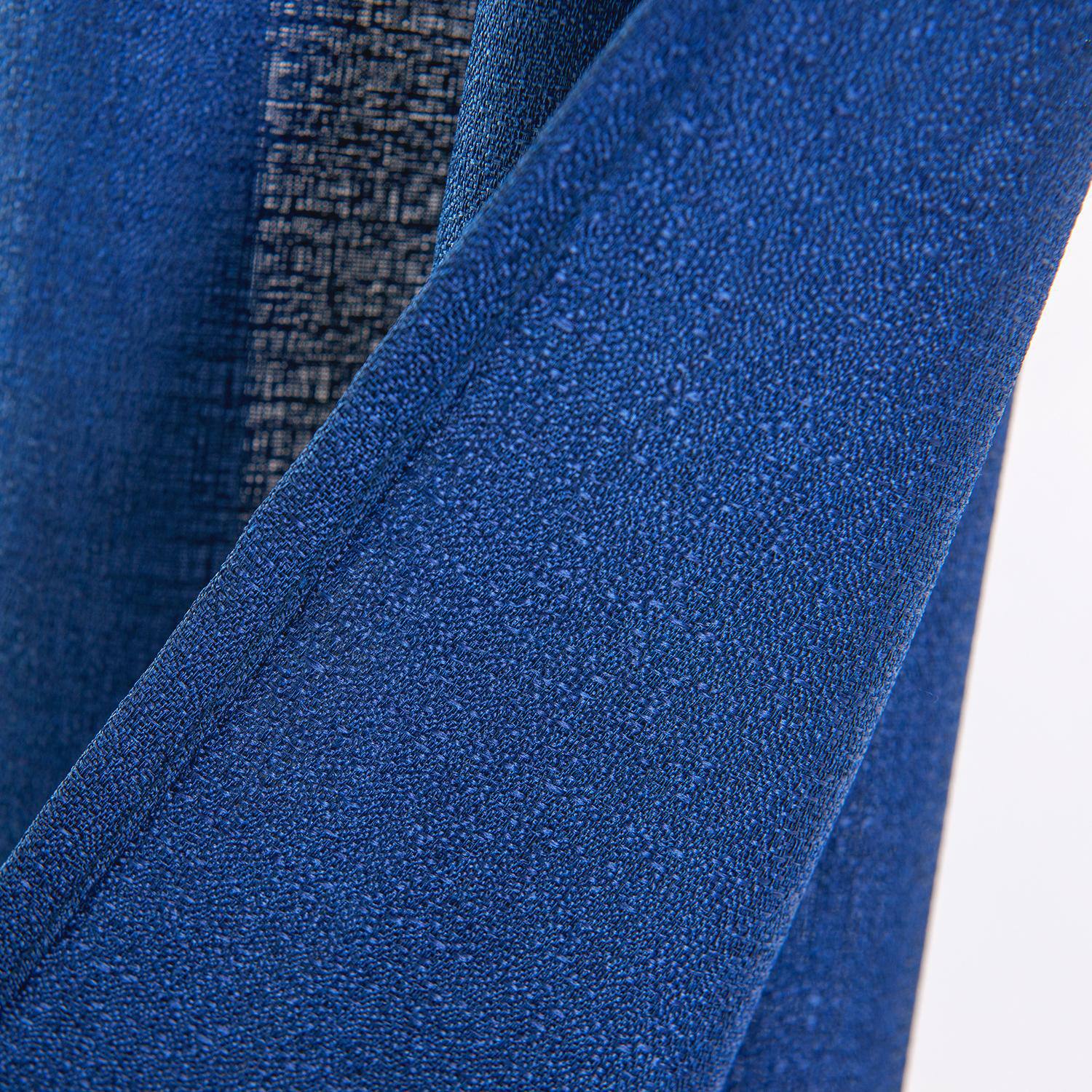 Left. RT Designers Collection - RT Designers Collection Cole Textured Grommet Room Darkening Curtain Panel 54" x 84" Navy - Navy blue.