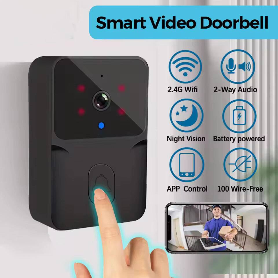 Smart Video Doorbell  
2.4G Wifi  
2-Way Audio  
Night Vision  
Battery powered  
APP Control  
100 Wire-Free