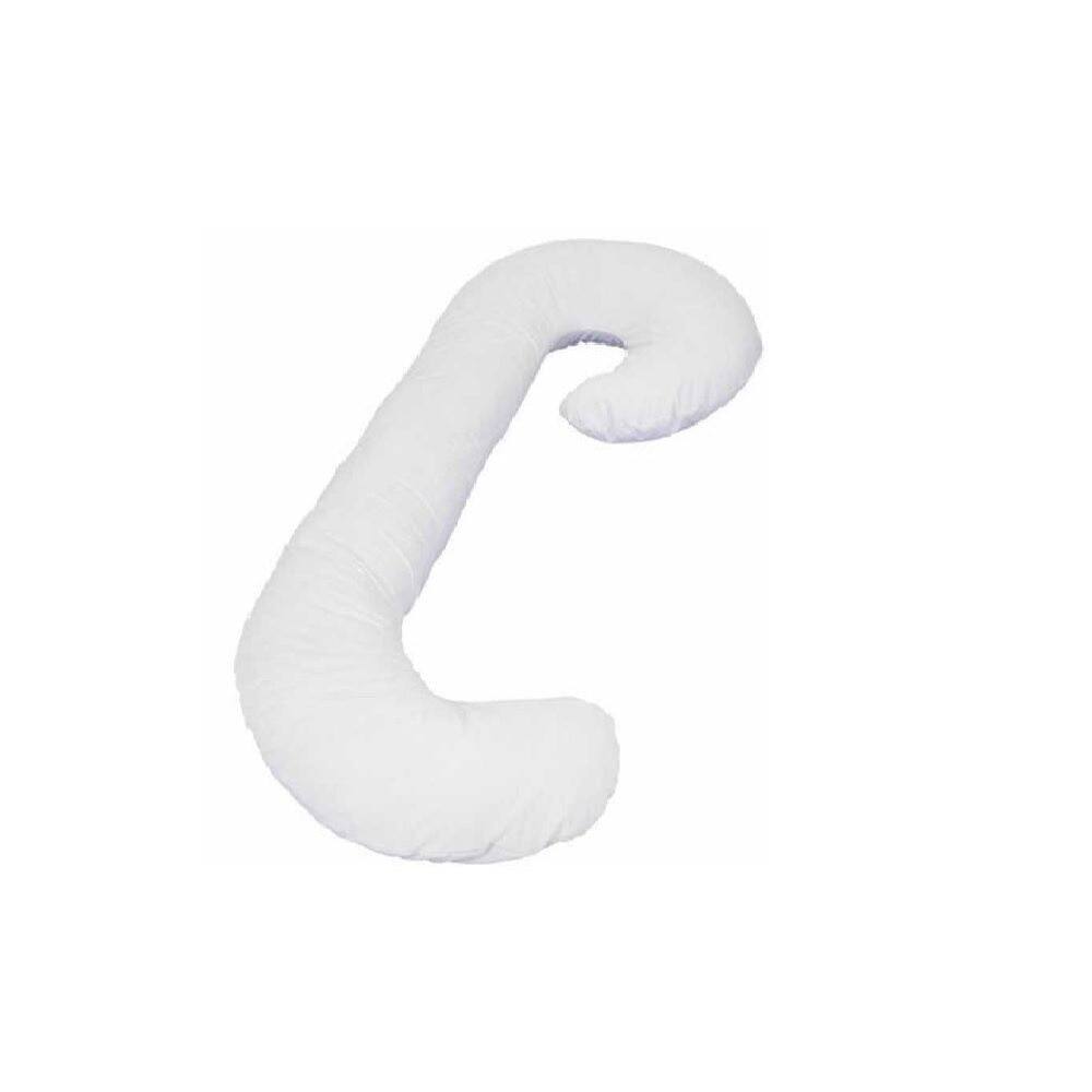 Alt View 1. Cheer Collection - White Pillowcase for J Shaped Pillow - White.