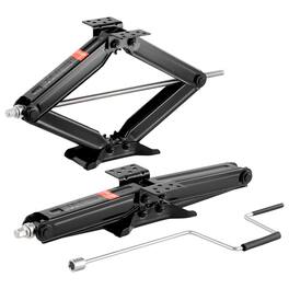 VEVOR - 6500 lbs RV Scissor Jacks, 4-23.4 in RV Stabilizer Leveling Scissor Jacks, Set of 2, Heavy Duty Stabilizer Jack - Black