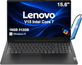 Lenovo - Upgraded - V15 Gen 5 15.6" FHD Business Laptop - Intel Core 7 240H 2025 - 16GB RAM - 512GB SSD - Numeric Keypad - Windows 11 - Black