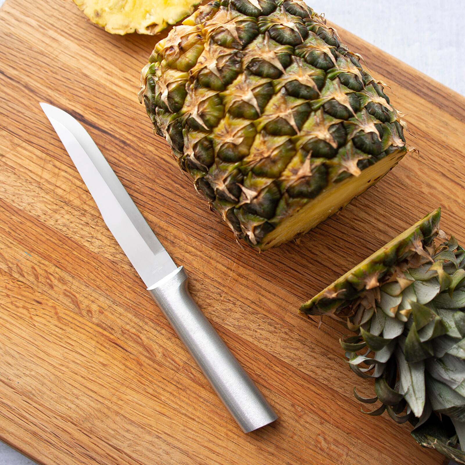 Alt View 5. Rada - Cutlery 5.375-Inch Stubby Butcher Knife, Aluminum Handle - Silver.