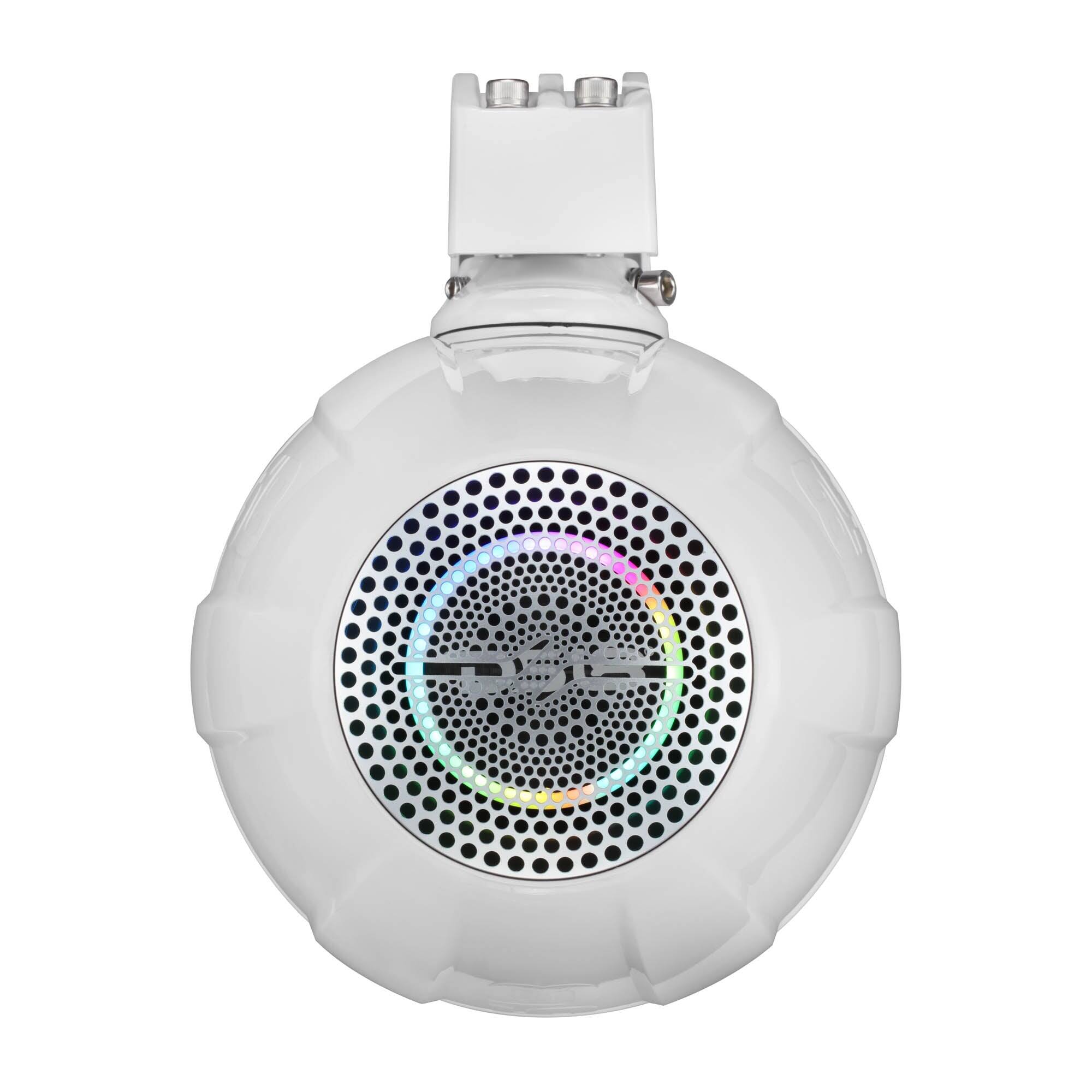 Alt View 3. DS18 Audio - NXL-IQ 8" 2-way Coaxial Neodymium Speaker with Built-in Driver and Grille (Pair), 350W RMS 4-Ohm - White.
