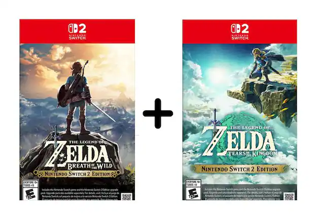 2 NINTENDO SWITCH 2 NINTENDO SWITCH THE LEGEND OF ZELDA BREATH OF THE WILD THE NINTENDO SWITCH 2 EDITION EVERYONE 1+ TODOS +10 Includes the Nintendo Switch game and the Nintendo Switch 2 Edition upgrade pack. Upgrade pack also available separately. For details visit. Incluye el juego de Nintendo Switch y el paquete de mejora de la versión Nintendo Switch 2 Edition. THE LEGEND OF ZELDA TEARS OF THE KINGDOM NINTENDO SWITCH 2 EDITION EVERYONE 10 TODOS +10 Includes the Nintendo Switch game and the Nintendo Switch 2 Edition upgrade pack. Upgrade pack also available separately. For details visit. Incluye el juego de Nintendo Switch y el paquete de mejora de la versión Nintendo Switch 2 Edition. - E10+ (Everyone 10+)