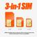 3-in-1 SIM
mini SIM micro SIM nano SIM
eSIM compatible with some devices. Refer to the user guide at the bottom of this page for device compatibility.