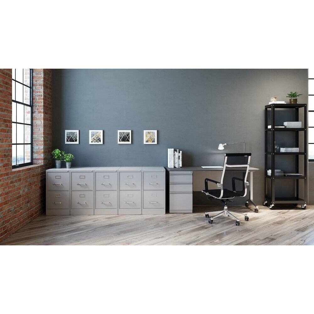 Alt View 6. Hirsh - Hirsh 26.5" Deep 2 Drawer Vertical File Cabinet, Commercial Grade, Light Gray - Gray.